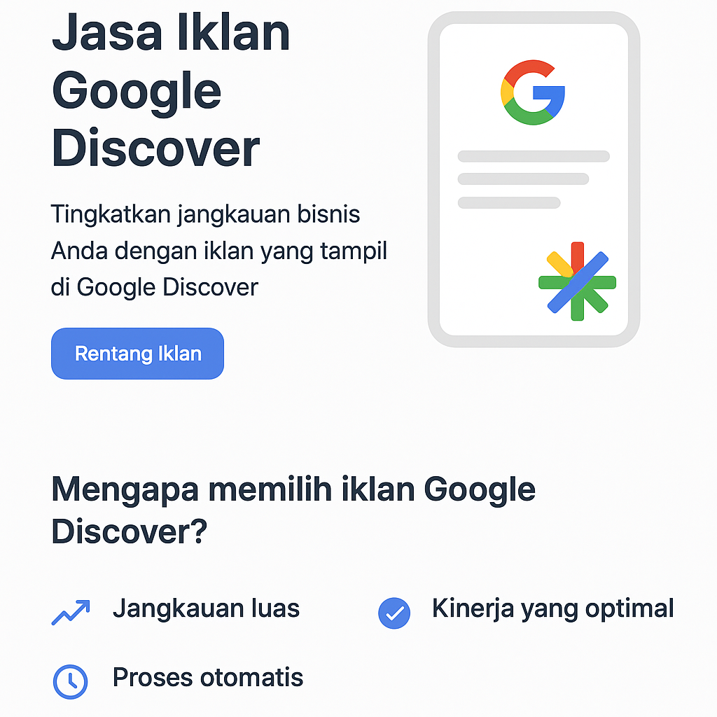 Jasa iklan google discover