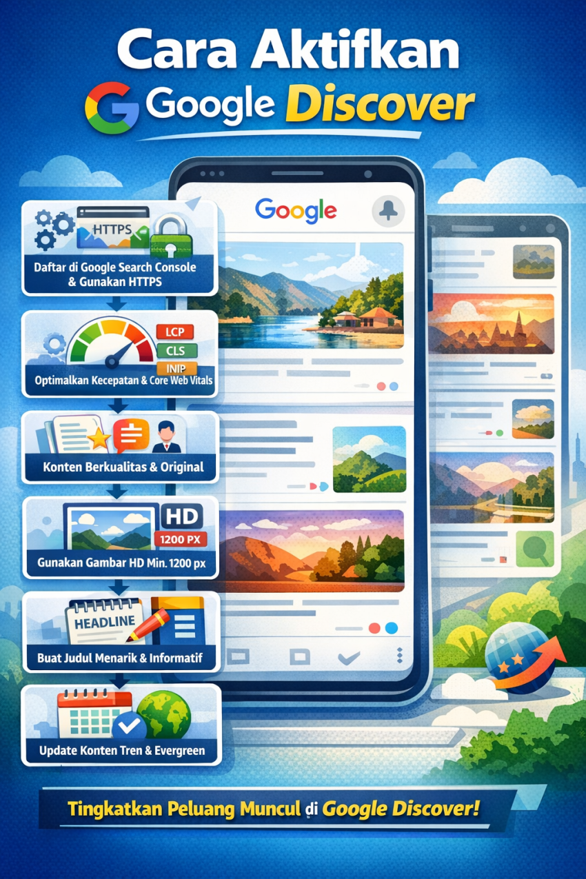 Jasa Google Discover,untuk akfivasi Discover dengan cepat